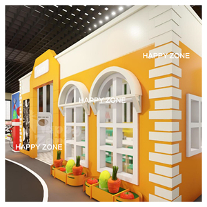 Aire de jeux intérieure éducative sur le thème des métiers, avec garage automobile, ferme, clinique, rue, mini-ville personnalisée pour enfants, espace de jeux souple - Product Image 4