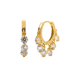 Pendientes de Aro Huggie de Plata de Ley 925 QLEESI, Joyería Minimalista, Regalo, Circonita Cúbica, Pendientes Pequeños - Product Image 1