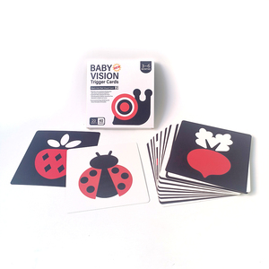 Carte Sensoriali Vision Trigger Nere e Rosse, Giocattoli Sensoriali Colorati, Stimolazione Visiva, Flashcard Educative per Neonati - Product Image 1
