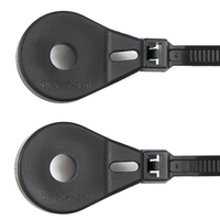 Bridas de nailon 66 ecológicas con cierre automático, sujeciones de cable de nailon con orificio para tornillo, sujetacables de plástico para coche