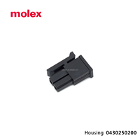 Connecteurs rectangulaires mâles Molex 0430250200, boîtiers 2POS 3.00MM, boîtier en tissu nylon, contacts en alliage de cuivre, 250V 3A, automobile