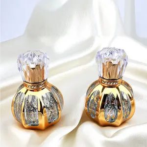 奢华金色香水瓶阿拉伯风格香水瓶50毫升金色南瓜形玻璃瓶