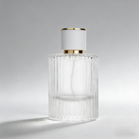 Nouveau design – Flacon de parfum vide en verre de luxe de 100 ml avec pompe pulvérisatrice rechargeable, anti-fuite, finition mate, sérigraphie, diffuseur à bâtonnets