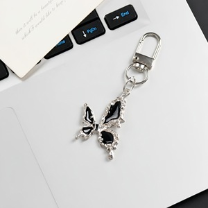 Y2K <b>Metal</b> Keychain Charms Mix Styles Gothic Hollow Cross Butterfly Heart Pendant Keyring Bag Accessories Wholesale Custom Logo - Product Image 4
