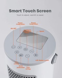 Chauffage <span class=keywords><strong>électrique</strong></span> portable 2000W, minuterie intégrée avec télécommande, protection contre le basculement et la surchauffe pour la maison, la chambre à coucher - Product Image 3