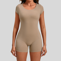 Combinaison de yoga sans manches pour femme, dos nu, effet ventre plat, tenue de sport une pièce pour la danse, la gym, l'entraînement et le Pilates