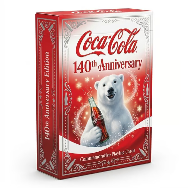 Cartes à jouer Coca-Cola 140e anniversaire