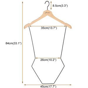 Perchas de Madera de Alta Calidad para Exhibición de Trajes de Baño, Bikinis y Ropa de Baño, Personalizadas por LINDON - Product Image 5