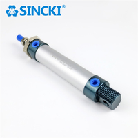 Cylindre pneumatique miniature SINCKI MAL25 en alliage d'aluminium à double action, options de course multiples, montage S-CA