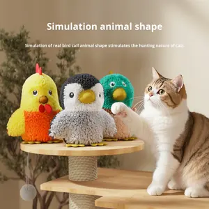 Sıcak Satış Modern Peluş Elektrikli Sallanan Kuş Kedi Oyuncağı, Simüle Kuş Sesi ve Kendi Kendine Eğlence Özellikli - Product Image 5