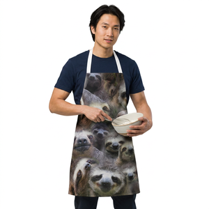 Tablier personnalisé imprimé numériquement sur toute la surface, durable, unisexe, pour chefs, boulangers et amateurs de barbecue, avec impression par sublimation personnalisable - Product Image 1