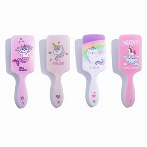 Nuevo diseño al por mayor cepillo de pelo logotipo personalizado paleta cepillo de pelo de dibujos animados lindo cepillo de pelo de plástico peine para mujer y niños - Product Image 1