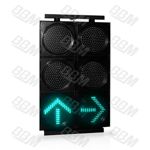 عرض ساخن: إشارات مرور LED حمراء بست وحدات 300 مم للطرق - Product Image 2