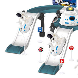 Hot Selling Kids Ruimtestation Raceauto Glijbaan Diy Elektrische Garage Set Speelgoed Parkeerplaatsen - Product Image 2