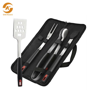 Vente chaude 5 PIÈCES En Acier Inoxydable BBQ Accessoires <span class=keywords><strong>Kit</strong></span> <span class=keywords><strong>Barbecue</strong></span> Outils Ensemble Cadeau pour <span class=keywords><strong>Barbecue</strong></span> Intérieur/Extérieur - Product Image 1