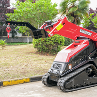 Mini-chargeuse sur chenilles Kubota V1000 avec pompe hydraulique contrôlée par PLC et système de commande intelligent par joystick
