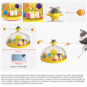 Cina fabbrica all'ingrosso nuovi giocattoli per animali domestici ABS + PP materiale gatto alimentatore giocattoli di alta qualità alimentatore lento
