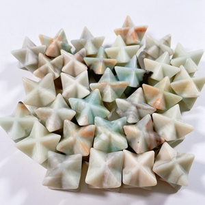 Amazonita de cristal Natural, de 1 pulgada Merkaba, venta al por mayor - Product Image 3