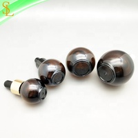 Flacons compte-gouttes en verre ambré uniques 10ml 20ml 30ml 50ml bouchons compte-gouttes en caoutchouc en forme de boule pour la sérigraphie d'huiles essentielles
