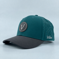 Casquette de baseball structurée à 5/6 panneaux en nylon perforé au laser, personnalisable, pour le golf et les activités de plein air