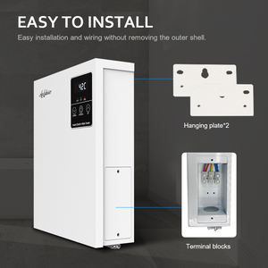 Calentador de agua eléctrico instantáneo de acero inoxidable dual de gama alta con pantalla panorámica LED para apagado automático de sobretemperatura - Product Image 3