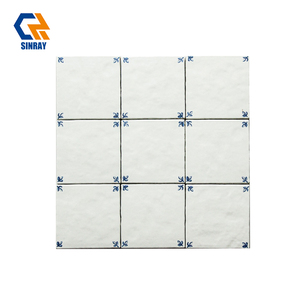 Collection TilesDelft, carreaux de porcelaine bleus et blancs modernes, faits à la main, petits carreaux à fleurs, carreaux muraux et de sol pour cuisine et salle de bain, antidérapants - Product Image 1