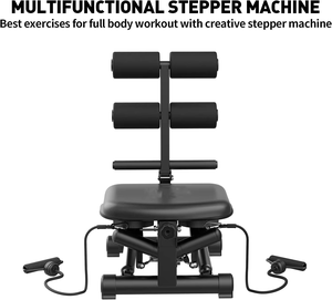 Steppeur sportif Wellshow pour l'exercice avec bandes de résistance, steppeur rotatif, machine à crunch abdominal pour l'entraînement en salle de sport - Product Image 3