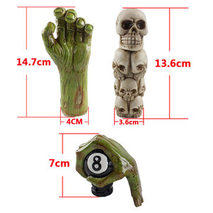 Poignée de levier de vitesse Green Ghost Hand, en plastique, ergonomique, pour modification de voiture, manuelle ou automatique - Product Image 2