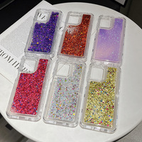 Étui de luxe 3-en-1 pour TECNO, étui de téléphone hybride TPU PC antichoc avec paillettes dynamiques et sable mouvant pour Tecno Spark20c/camon 30 Pro 4G