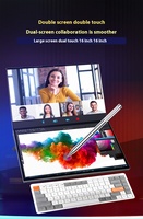 Nouveauté : Ordinateur portable portable à double écran de 16 pouces 16:10 tactile avec processeur Intel I5 12e génération 12 cœurs, Windows 11 pour les entreprises et l'éducation, nouveau produit