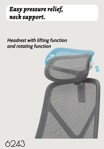 Chaise pivotante ergonomique en maille avec roulettes et accoudoirs, chaise <span class=keywords><strong>de</strong></span> <span class=keywords><strong>bureau</strong></span> ergonomique confortable en maille - Product Image 4