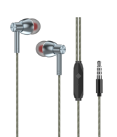 Earphone berkabel perak baru untuk dikirim dengan produk elektronik 3.5mm tipe nirkabel RF