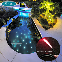 Câble à fibres optiques PMMA multibrins 25 cœurs 0,75 mm avec gaine en PVC noir pour piscine, sauna, plafond étoilé et éclairage décoratif