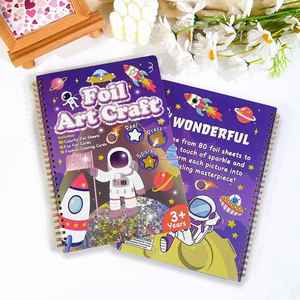 Libro de Pegatinas, Tarjetas para Colorear de Moda, Princesas, Animales, Astronautas, Temática Navideña, Manualidades con Papel Láser y Láminas - Product Image 1