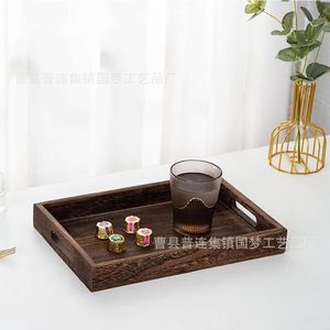 Paulownia Wood <b>Tea</b> <b>Tray</b> 916 Handmade Serving <b>Tray</b> For <b>Tea</b> And Bread - Product Image 2