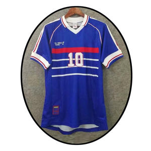 卸売レトロ1998ドイツブラジルサッカージャージー1990サッカーヴィンテージフランRONALDOBLANCOヘンリージダンCEクラシックシャツ