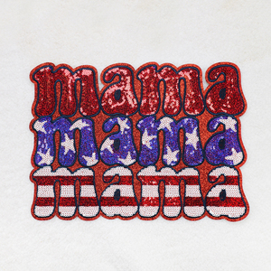 Independence Day 4Th Of July Mama Iron On Patch Usa Flag Rhinestones Wholesale Ribbon Glitter Sequin Patches For Clothing Custom - Product Image 6
