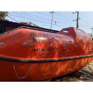 Système de canot de sauvetage entièrement fermé d'occasion, complet avec moteur et équipement de sécurité, pour la réaménagement de navires marins et le déploiement sur plateforme. - Product Image 1