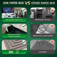 Boîtes en carton personnalisées avec logo, boîtes cadeaux pliables en carton pour l'emballage de petits articles