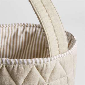 Cesta de conejito de Pascua personalizada huevos caza algodón Pinchy Rosa acolchado cesta de Pascua para niños caza de dulces - Product Image 5