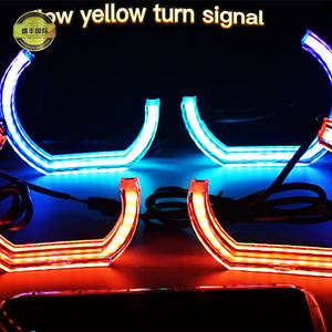 Nuevo Ojo de Ángel acrílico de cristal en forma de C LED RGB persiguiendo con señal de giro anillos de Halo dinámico faro para - Product Image 4