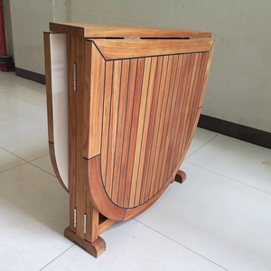 Yacht Boat <span class=keywords><strong>Table</strong></span> basse ovale pliante en <span class=keywords><strong>teck</strong></span> en forme de papillon avec pieds 1400x750x720mm - Product Image 1