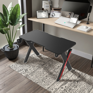 Mesas de ordenador modernas y resistentes en forma de X con portavasos, muebles de oficina para el hogar, escritorio grande para ordenador de juegos - Product Image 4