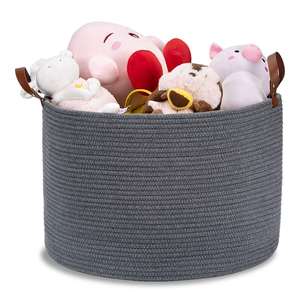 Wholesale <b>Large</b> Woven Cotton Rope <b>Storage</b> <b>Basket</b> Handmade Premium Cotton <b>Storage</b> <b>Basket</b> - Product Image 5