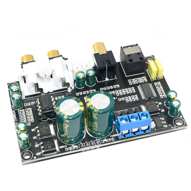 HIFI audiophile hi-fi CS8416 + CS4398 24BIT 192KHz coaxial fiber DAC decoder board