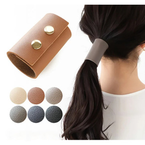 Diadema de cuero PU de estilo japonés a la moda, lazo para el cabello de estilo coreano elegante, accesorio para el cabello tipo cuerda. - Product Image 2