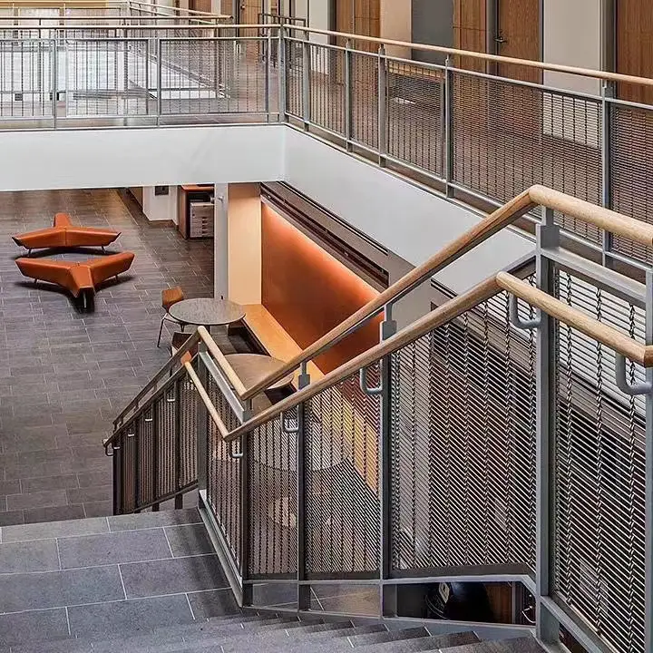 2021 הכי חדש סגנון מודרני מרפסת מעקה מתכת רשת מדרגות מעקה