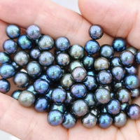 Perles d'eau douce naturelles teintées multicolores Muses Jewels, best-seller, 7-8 mm, rondes, de haute qualité, Perlas De Agua Dulce