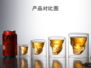 <span class=keywords><strong>Tasse</strong></span> à café créative transparente double couche de 25 à 250ml, <span class=keywords><strong>tasse</strong></span> en <span class=keywords><strong>verre</strong></span> de cristal pour la maison, bar, club, whisky, vin, vodka et bière, <span class=keywords><strong>verre</strong></span> à vin - Product Image 5