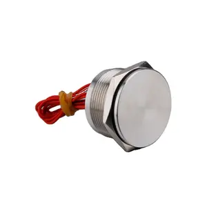 metal IP68 wired lead sealed 25mm stainless steel push button switch Waterproof momentary piezo push button tactile switch